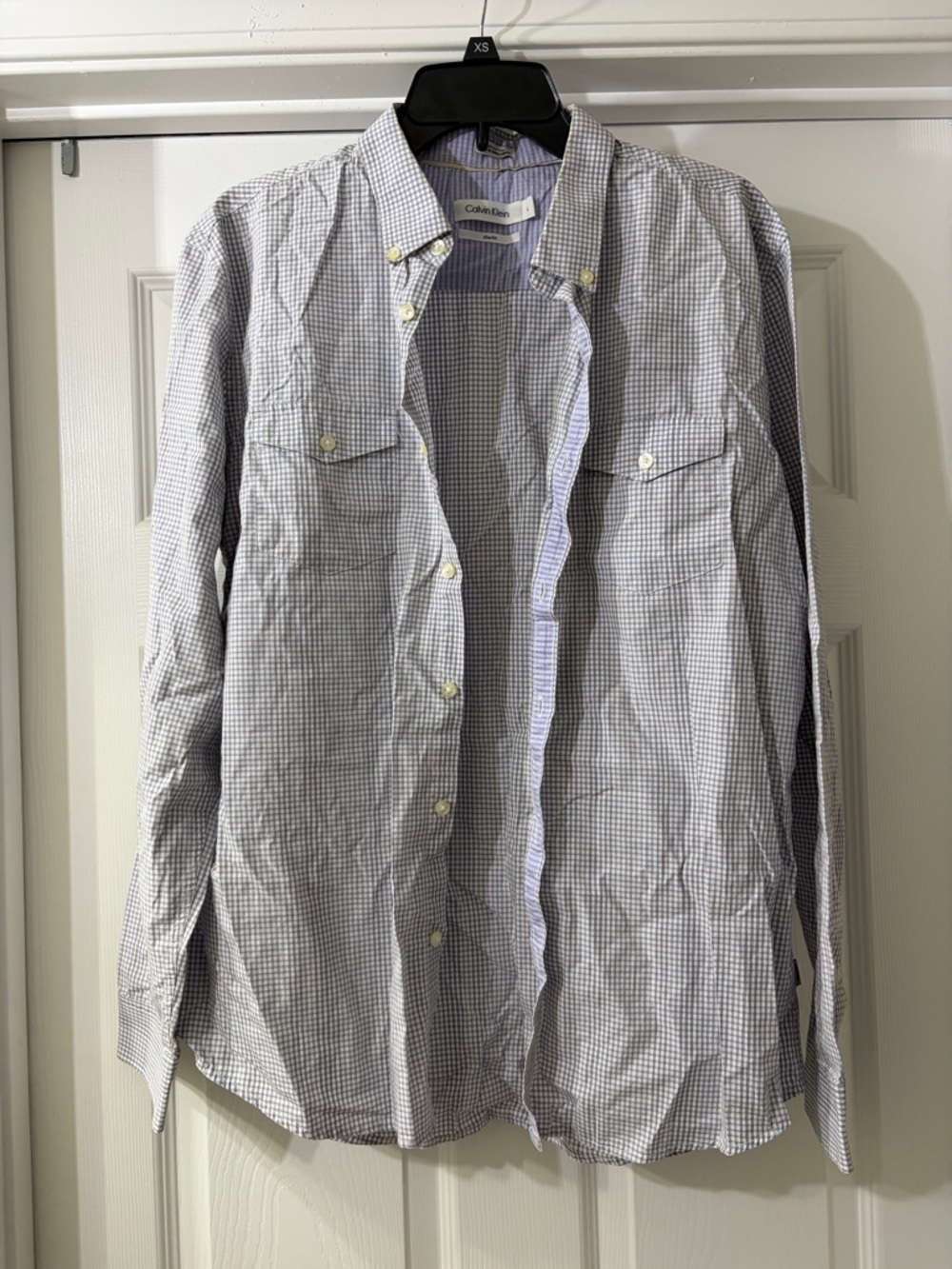 Calvin Klein Men’s Long Sleeve Check Slim Fit Shirt